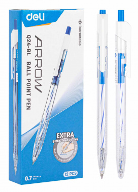 Набор ручек шариков. автоматическая Deli Arrow EQ24-BL-P