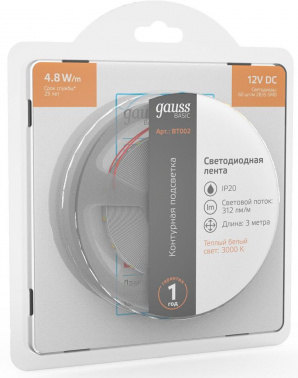 Лента светодиод. Gauss  Basic
