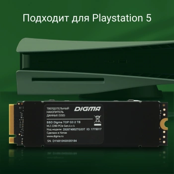 Накопитель SSD Digma PCIe 4.0 x4 2TB DGST4002TG33T