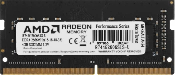 Память DDR4 4Gb 2666MHz AMD  R744G2606S1S-U