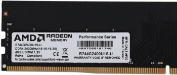 Память DDR4 4Gb 2400MHz AMD  R744G2400U1S-U