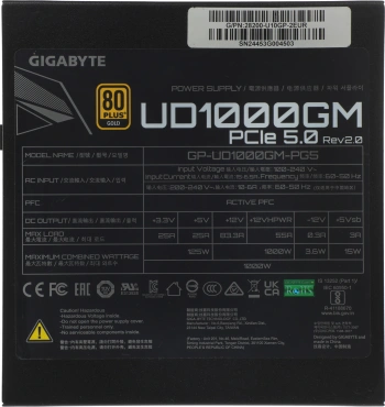 Блок питания Gigabyte ATX 1000W GP-UD1000GM PG5 Gen.5