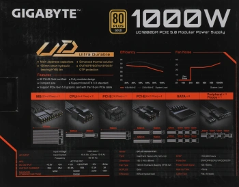 Блок питания Gigabyte ATX 1000W GP-UD1000GM PG5 Gen.5
