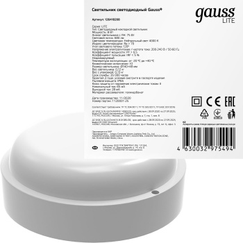 Светильник Gauss ЖКХ  126418208