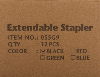 Степлер ручной Kw-Trio 055G9BLACK 24/6 26/6 (20листов) снижение усилия черный/белый 100скоб металл коробка