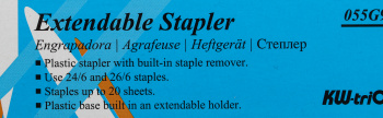 Степлер ручной Kw-Trio 055G9BLUE 24/6 26/6 (20листов) снижение усилия голубой/белый 100скоб металл коробка