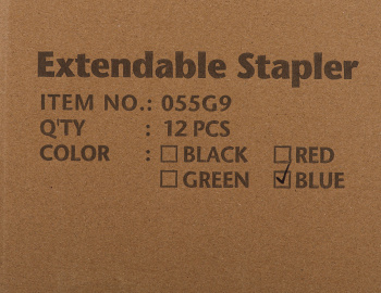 Степлер ручной Kw-Trio 055G9BLUE 24/6 26/6 (20листов) снижение усилия голубой/белый 100скоб металл коробка