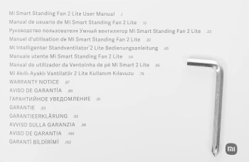 Вентилятор напольный Xiaomi Mi Smart standing Fan 2 Lite