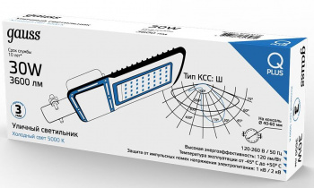 Светильник консольный Gauss Qplus  629535330