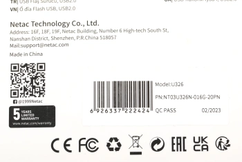 Флеш Диск Netac 16Gb U326
