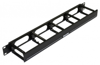 Кабельный органайзер горизонтальный Hyperline CM-1U-5R-PL-COV односторонний кольца 1U шир.:19