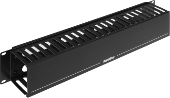 Кабельный органайзер горизонтальный Hyperline CM-2U-PL-COV односторонний пальцы 2U шир.:19