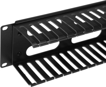 Кабельный органайзер горизонтальный Hyperline CM-2U-PL-COV односторонний пальцы 2U шир.:19