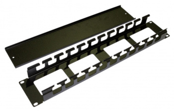 Кабельный органайзер горизонтальный Hyperline CM-2U-ML-COV односторонний пальцы 2U шир.:19