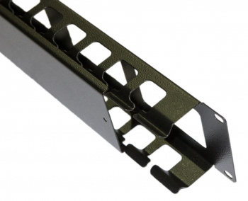 Кабельный органайзер горизонтальный Hyperline CM-2U-ML-COV односторонний пальцы 2U шир.:19