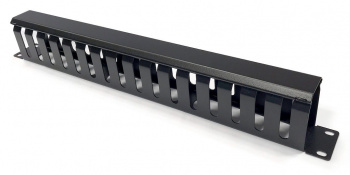 Кабельный органайзер горизонтальный Hyperline CM-1U-ML16-COV односторонний пальцы 1U шир.:19