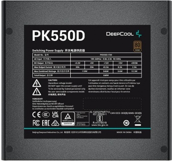 Блок питания Deepcool ATX 550W PK550D