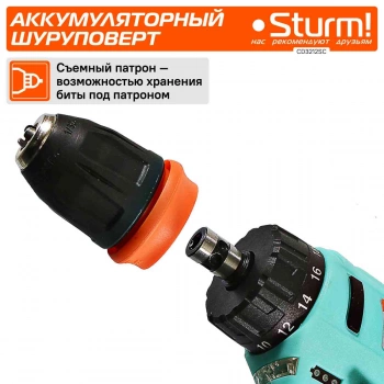 Дрель-шуруповерт Sturm! CD3212SC