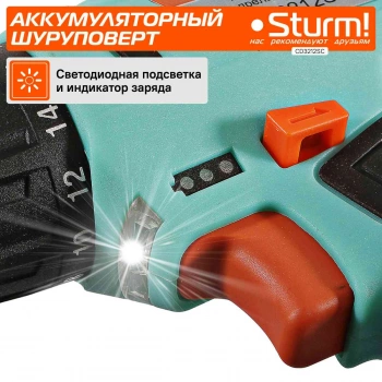 Дрель-шуруповерт Sturm! CD3212SC