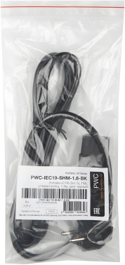 Шнур питания Hyperline PWC-IEC19-SHM-1.8-BK