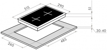 Газовая варочная поверхность Maunfeld EGHS.32.3ES/G