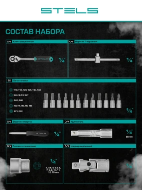 Набор инструментов Stels 14100