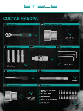 Набор инструментов Stels 14101