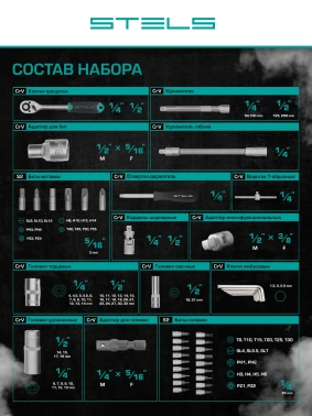 Набор инструментов Stels 14106