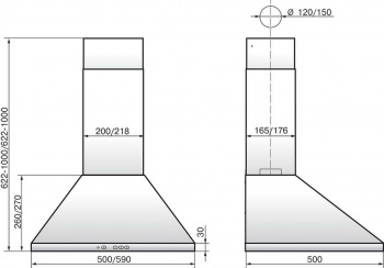 Вытяжка каминная Elikor Вента 60П-430-П3Л
