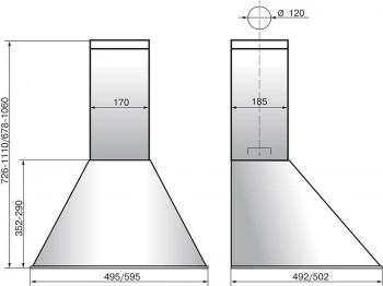 Вытяжка каминная Elikor Эпсилон 50П-430-П3Л