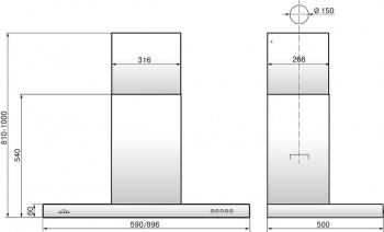 Вытяжка каминная Elikor Опал 60Н-650-Э3Д