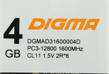 Память DDR3 4GB 1600MHz Digma  DGMAD31600004D