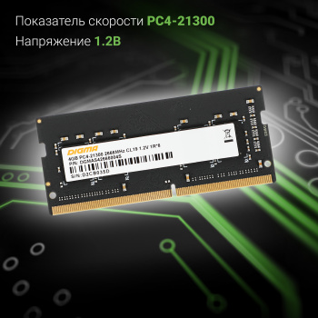 Память DDR4 4Gb 2666MHz Digma  DGMAS42666004S