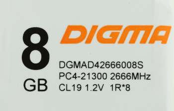 Память DDR4 8Gb 2666MHz Digma  DGMAD42666008S