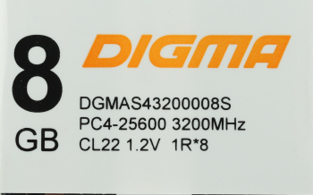 Память DDR4 8Gb 3200MHz Digma  DGMAS43200008S