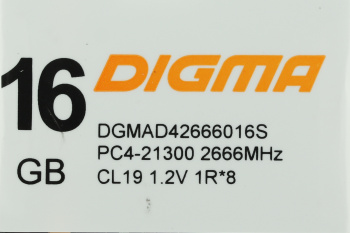 Память DDR4 16Gb 2666MHz Digma  DGMAD42666016S