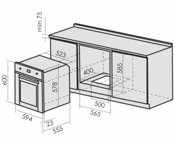 Духовой шкаф Газовый MBS DG-602WH