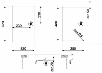 Варочная поверхность Smeg SE232TX1
