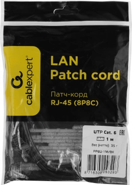 Патч-корд Premier PP6U-1M/BK