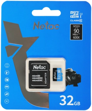 Флеш карта microSDHC 32GB Netac  NT02P500STN-032G-R
