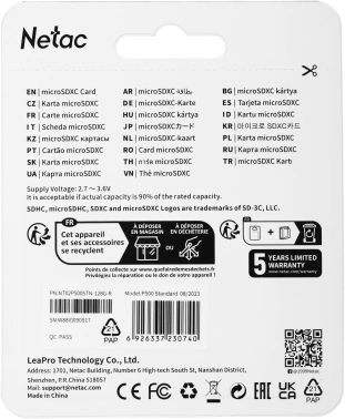Флеш карта microSDXC 128GB Netac  NT02P500STN-128G-R