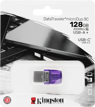 Флеш Диск Kingston 128GB DataTraveler microDuo 3C