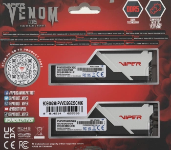 Память DDR5 2x16Gb 6200MHz Patriot  PVV532G620C40K