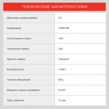 Телевизор LED Starwind 24