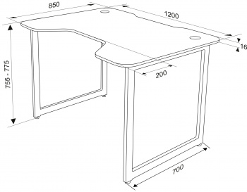 Стол игровой Knight  TABLE L