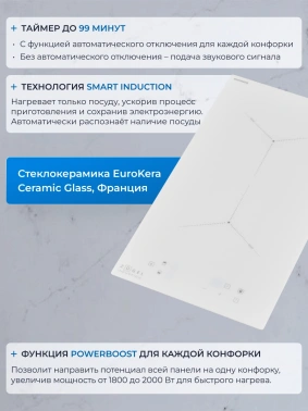 Индукционная варочная поверхность Zugel ZIH293W