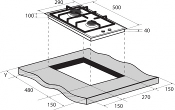 Газовая варочная поверхность Zugel ZGH291B
