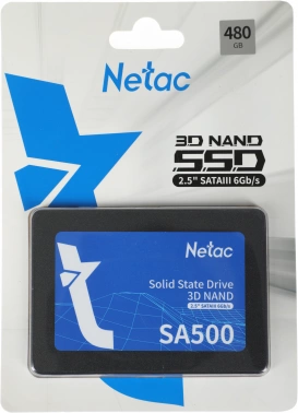 Накопитель SSD Netac SATA-III 480GB NT01SA500-480-S3X