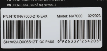 Накопитель SSD Netac PCIe 4.0 x4 2TB NT01NV7000-2T0-E4X