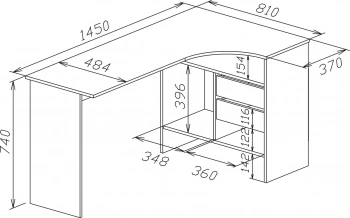 Стол для компьютера Сокол  СПм-25 П